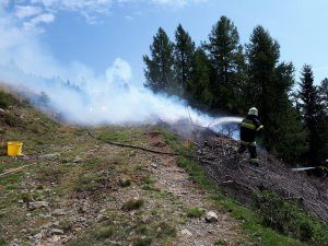 Beginnender Waldbrand am Goldeck