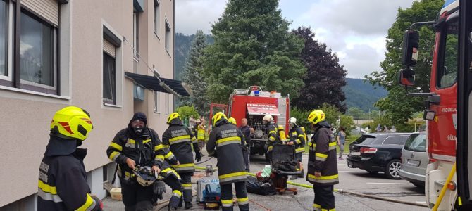 Kellerbrand Mehrparteienwohnhaus Fürnitz