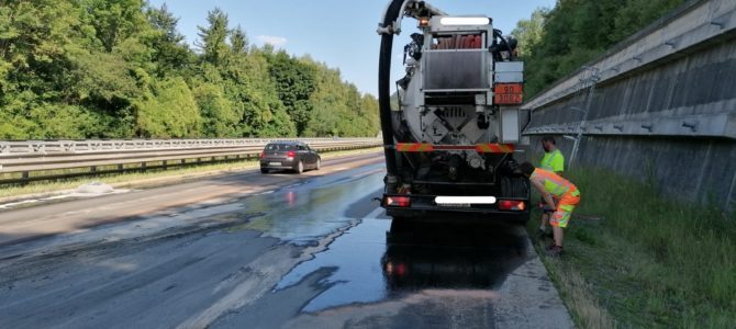 Ölaustritt auf der A10