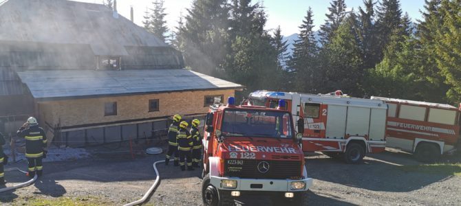 Übung – Brandeinsatz Dreiländereckhütte